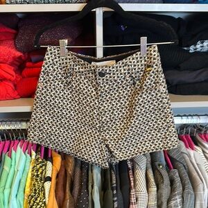 Animale black/brown print 4 pocket shorts size 6